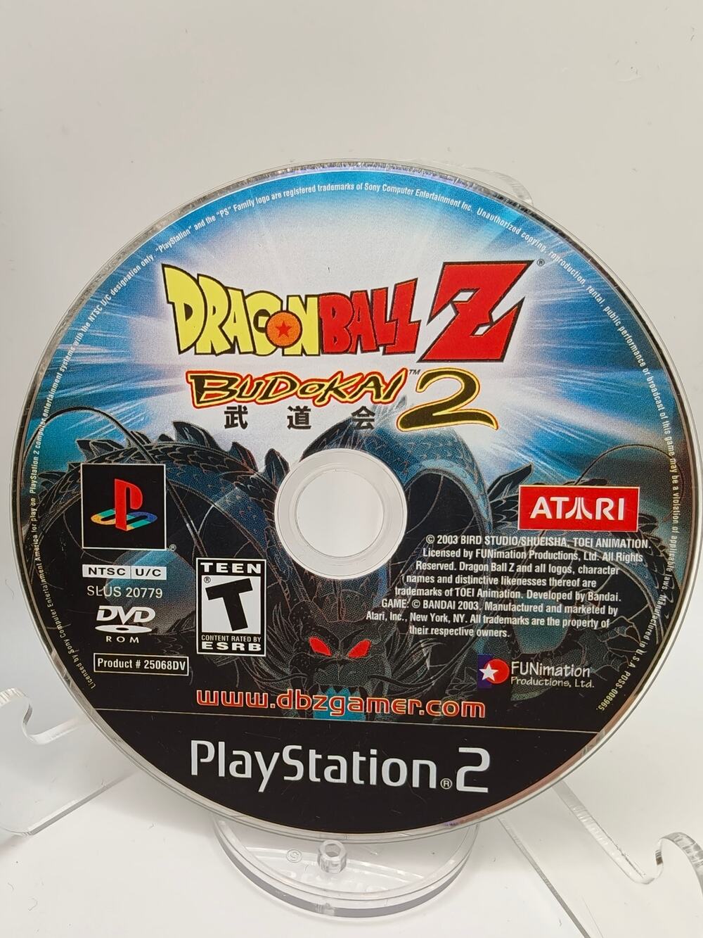 Dragon Ball Z Budokai 2 PS2 Disc Only Tested Atari